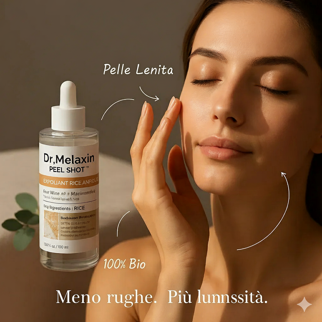 LUMINORA Rice Peel Shot | Siero Esfoliante al Riso Nero e Bianco