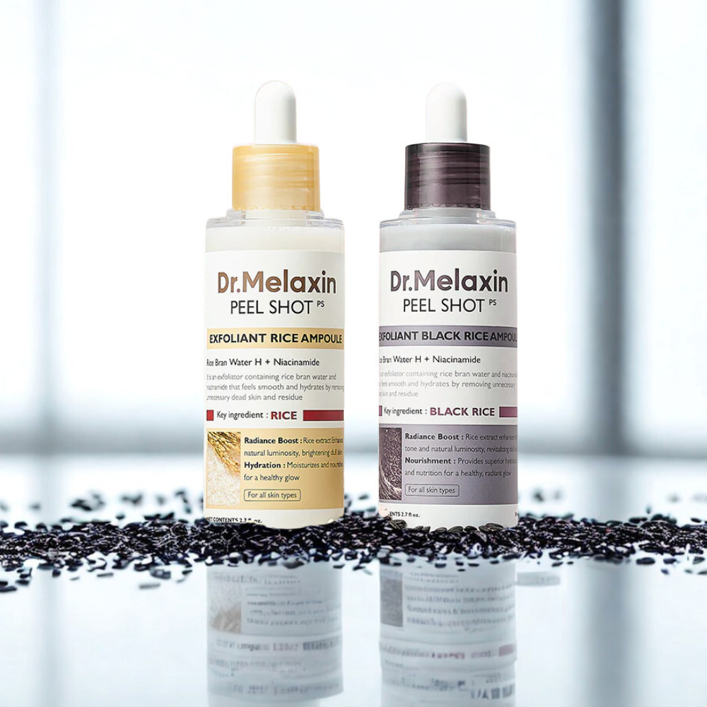 LUMINORA Rice Peel Shot | Siero Esfoliante al Riso Nero e Bianco